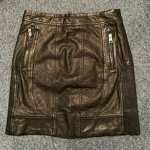 Alll Saints genuine leather skirt